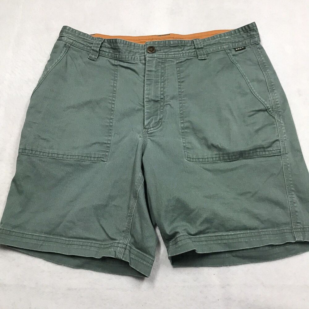 HOWLER BROS Clarksville Walk Shorts Men 33 Military Green Hiking Stretch Chino